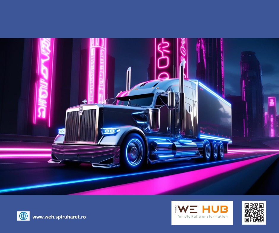 15 Afis futuristic truck neon
